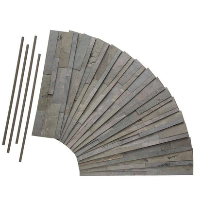 Carrelage de crédence de cuisine en pierre surélevée autocollante Aspect