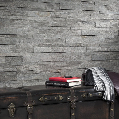 Carrelage de crédence de cuisine en pierre surélevée autocollante Aspect