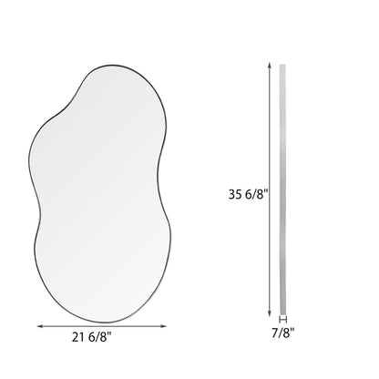 Miroir mural asymétrique ondulé antique