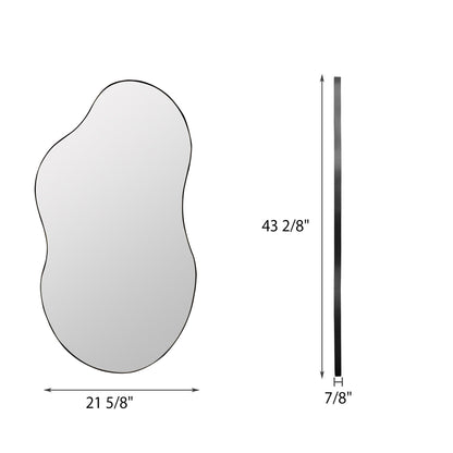 Miroir mural asymétrique ondulé antique