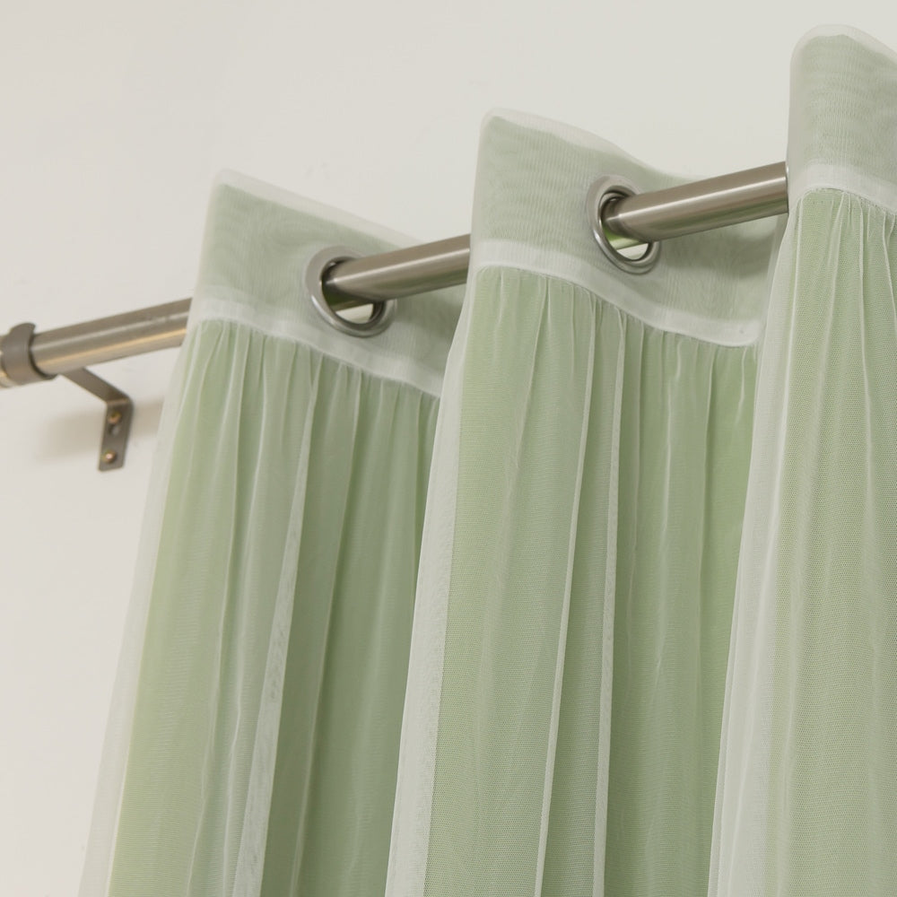 Ensemble de rideaux occultants transparents Aurora Home Mix and Match, 4 pièces