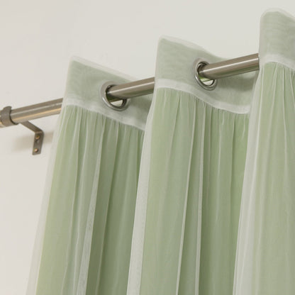 Ensemble de rideaux occultants transparents Aurora Home Mix and Match, 4 pièces