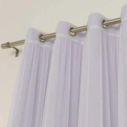 Ensemble de rideaux occultants transparents Aurora Home Mix and Match, 4 pièces