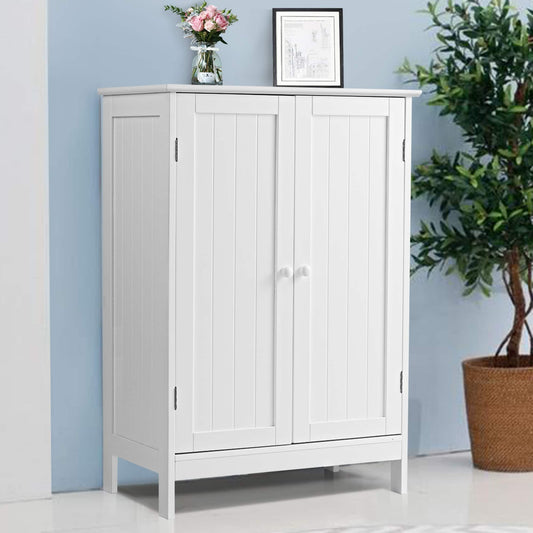 Meuble de rangement de salle de bain avec portes doubles Meuble à chaussures en bois