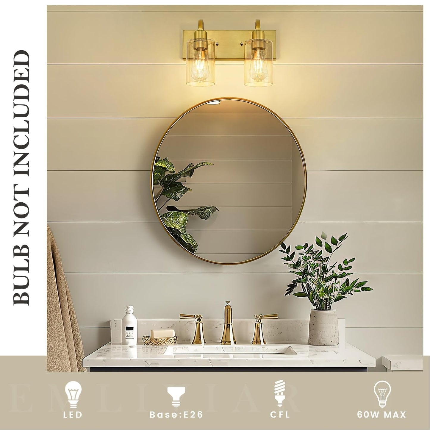 Applique murale style ferme pour salle de bain
