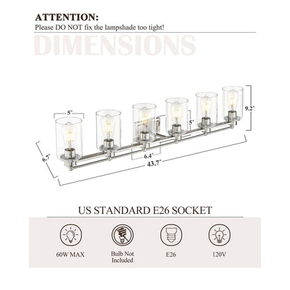 Applique murale sur miroir avec abat-jour en verre transparent
