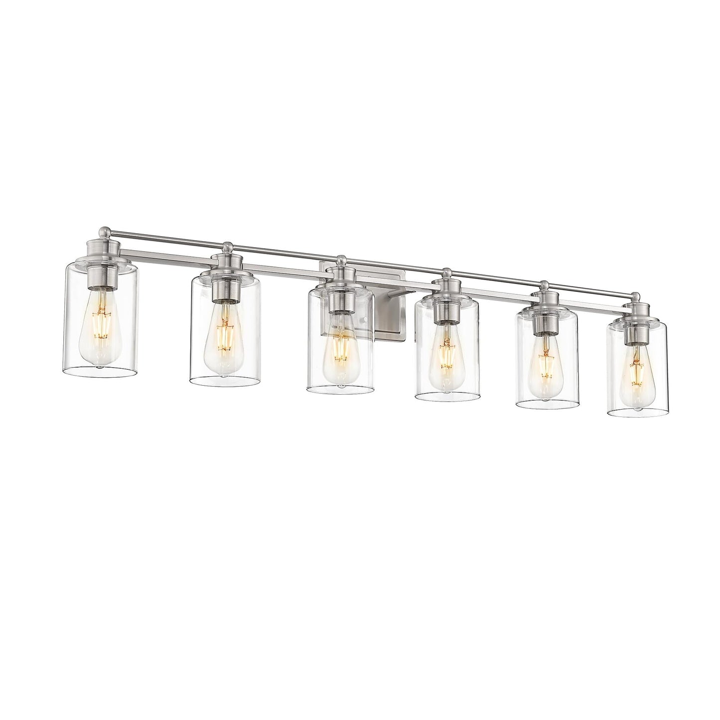 Applique murale sur miroir avec abat-jour en verre transparent