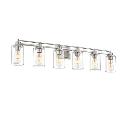 Applique murale sur miroir avec abat-jour en verre transparent