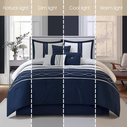 Ensemble de couette géométrique moderne Bellerose 7 pièces