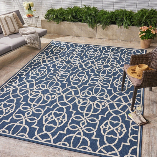 Tapis géométrique d'intérieur/extérieur Belmont par Christopher Knight Home