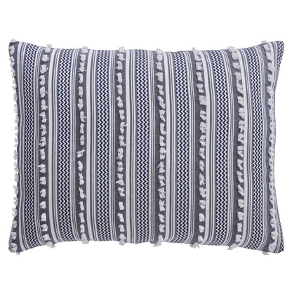 Parure de couette Angelique Better Trends 100 % coton touffeté doux en peluche chenille élégante à rayures lavable en machine et sèche-linge