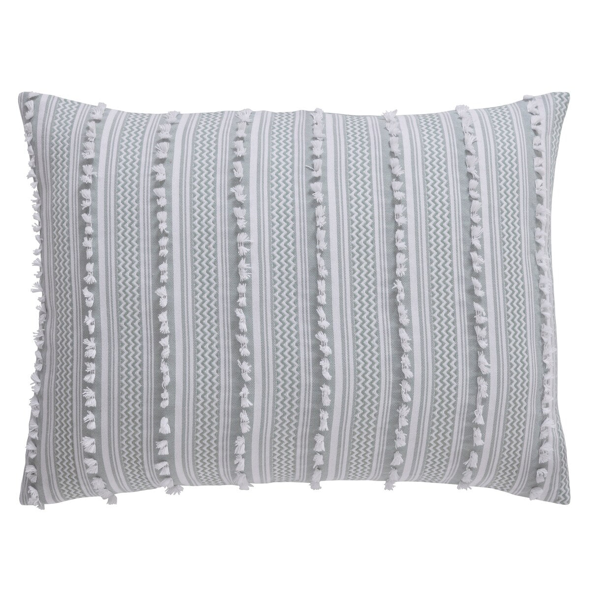Parure de couette Angelique Better Trends 100 % coton touffeté doux en peluche chenille élégante à rayures lavable en machine et sèche-linge
