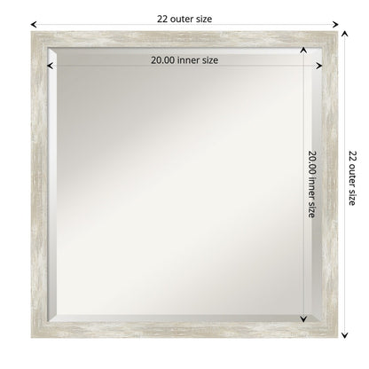 Miroir mural biseauté pour salle de bain - Cadre métallique craquelé