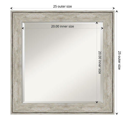 Miroir mural biseauté pour salle de bain - Cadre métallique craquelé