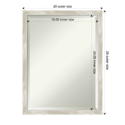Miroir mural biseauté pour salle de bain - Cadre métallique craquelé