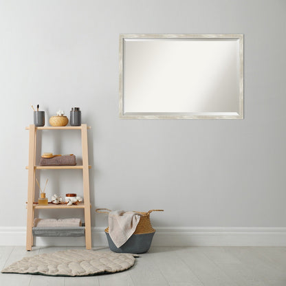 Miroir mural biseauté pour salle de bain - Cadre métallique craquelé