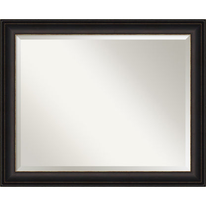 Miroir mural de salle de bain biseauté - Cadre en bronze huilé Trio - Bronze huilé Trio
