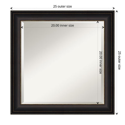 Miroir mural de salle de bain biseauté - Cadre en bronze huilé Trio - Bronze huilé Trio