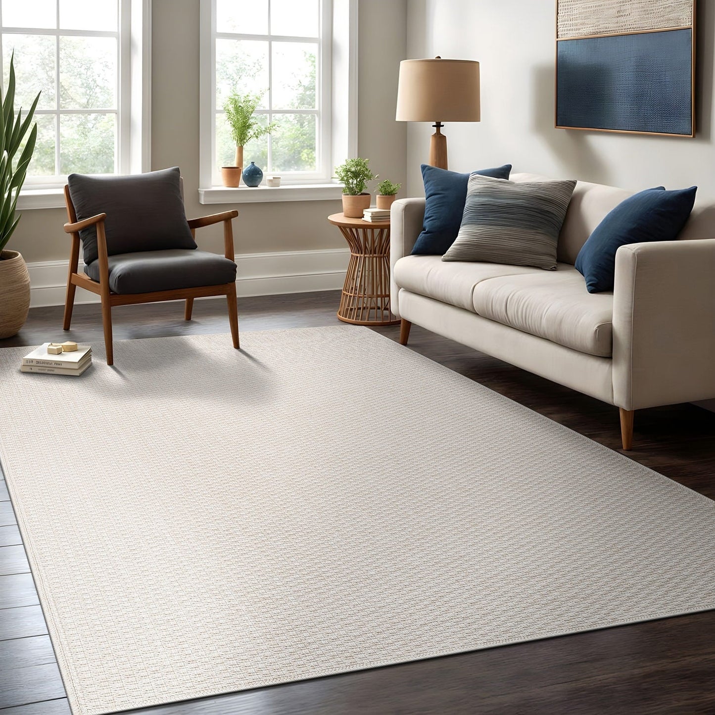 Tapis Beverly Rug en jute facile à nettoyer et ne perd pas ses poils