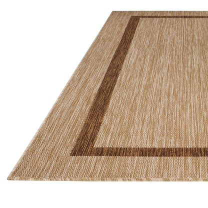 Tapis d'intérieur/extérieur moderne à bordures Beverly Rug, moquette d'extérieur pour patio, terrasse, porche
