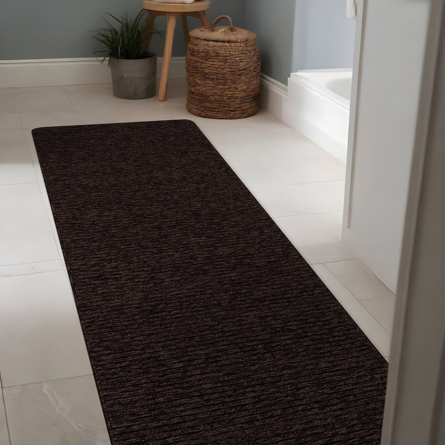 Tapis d'intérieur lavable et antidérapant Beverly Rug, couleur unie