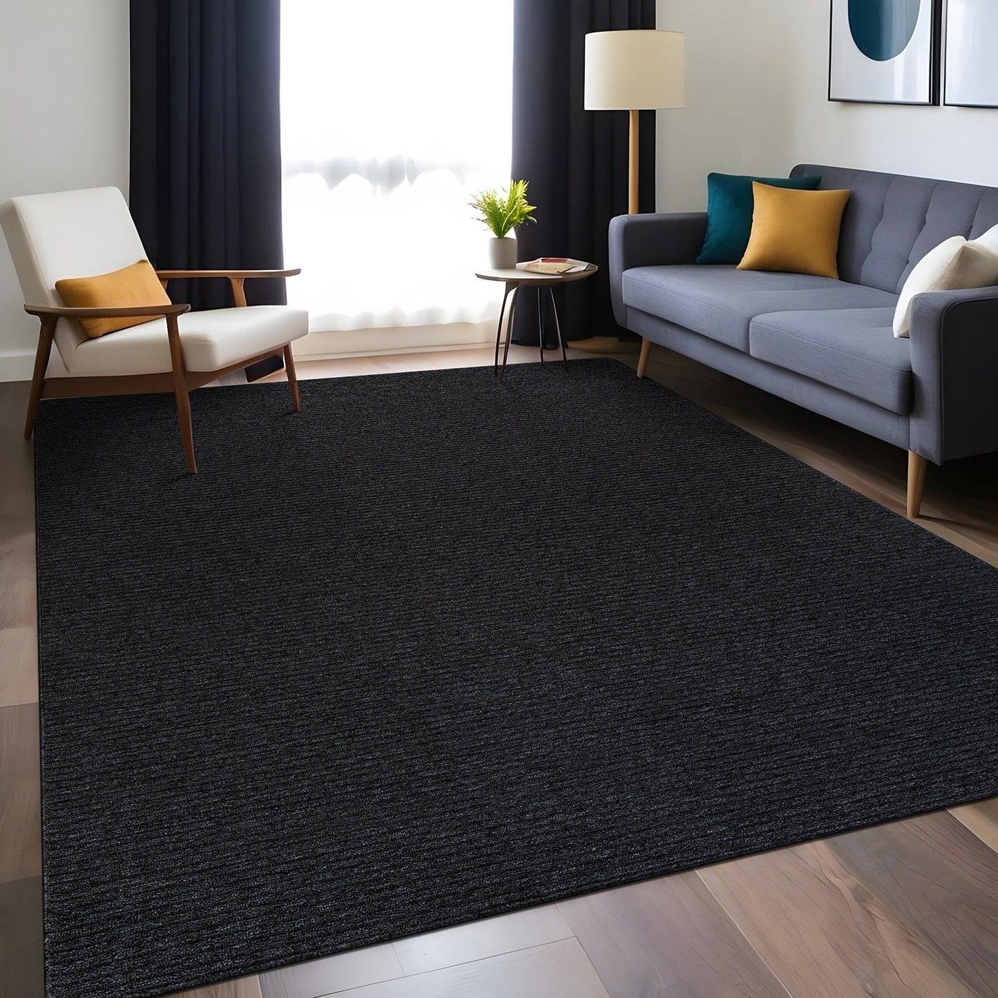 Tapis d'intérieur lavable et antidérapant Beverly Rug, couleur unie