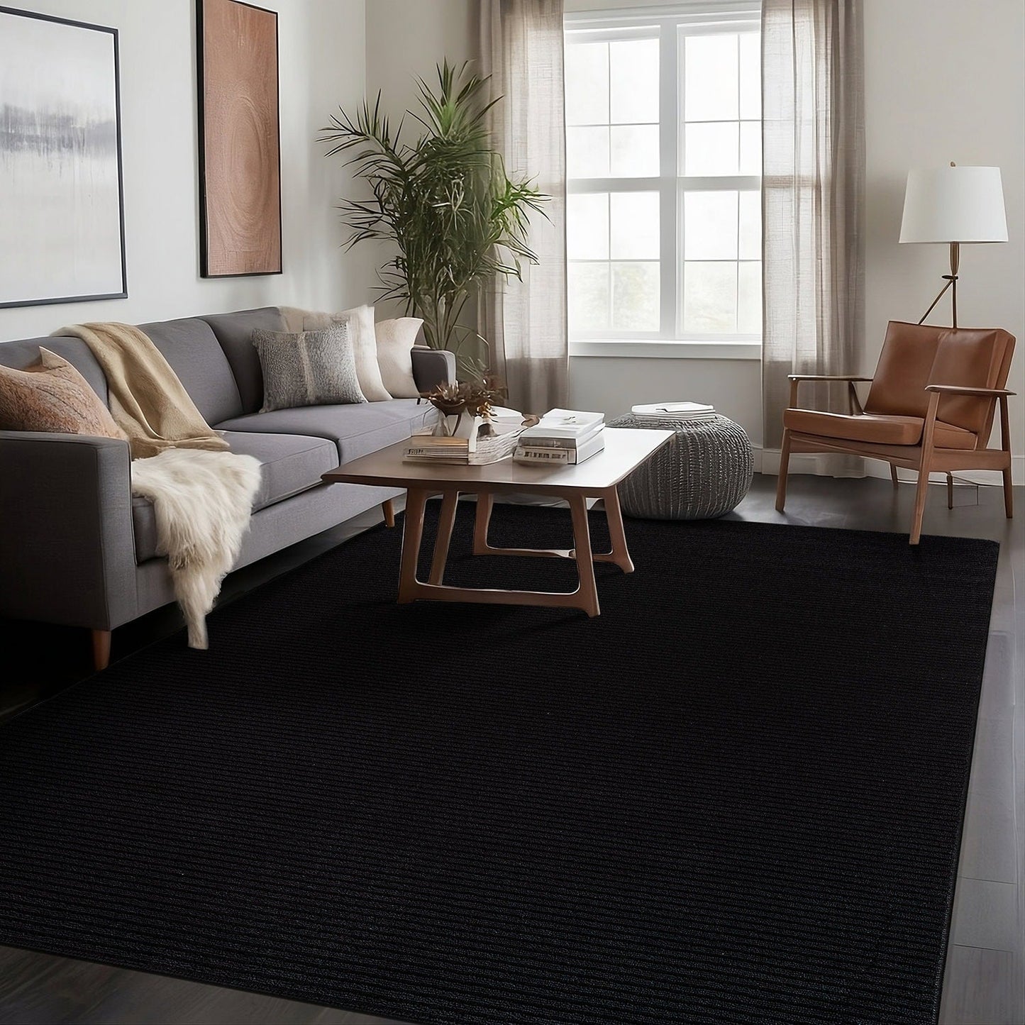 Tapis d'intérieur lavable et antidérapant Beverly Rug, couleur unie