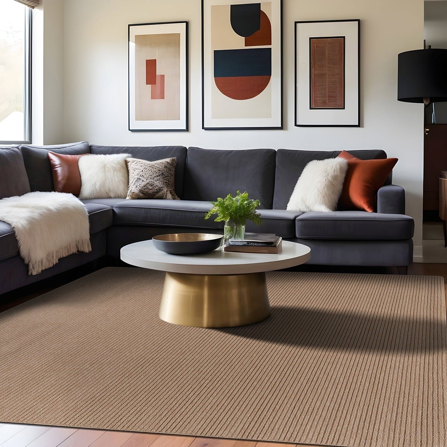 Tapis d'intérieur lavable et antidérapant Beverly Rug, couleur unie