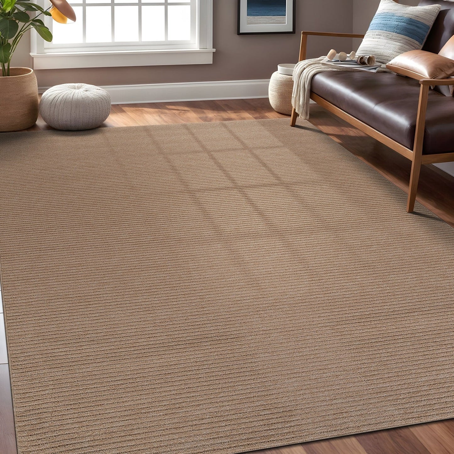 Tapis d'intérieur lavable et antidérapant Beverly Rug, couleur unie
