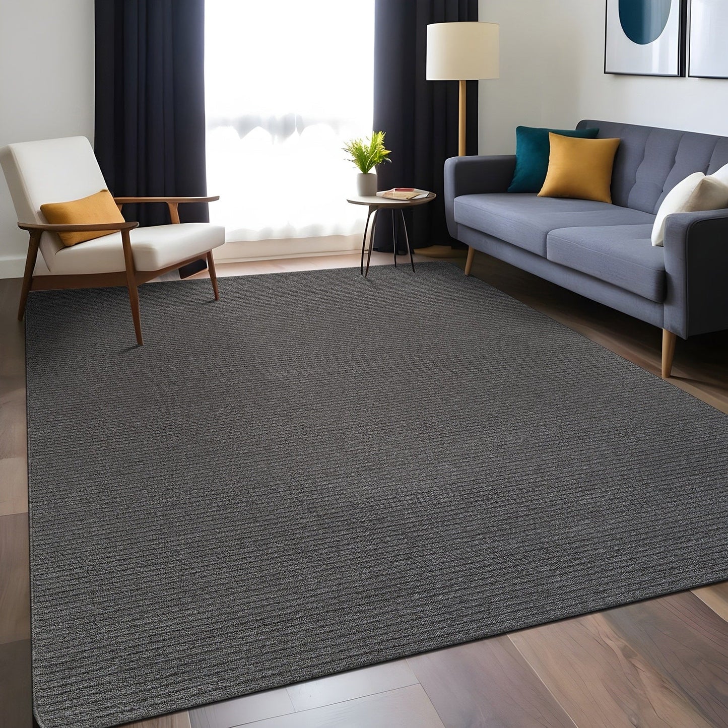 Tapis d'intérieur lavable et antidérapant Beverly Rug, couleur unie