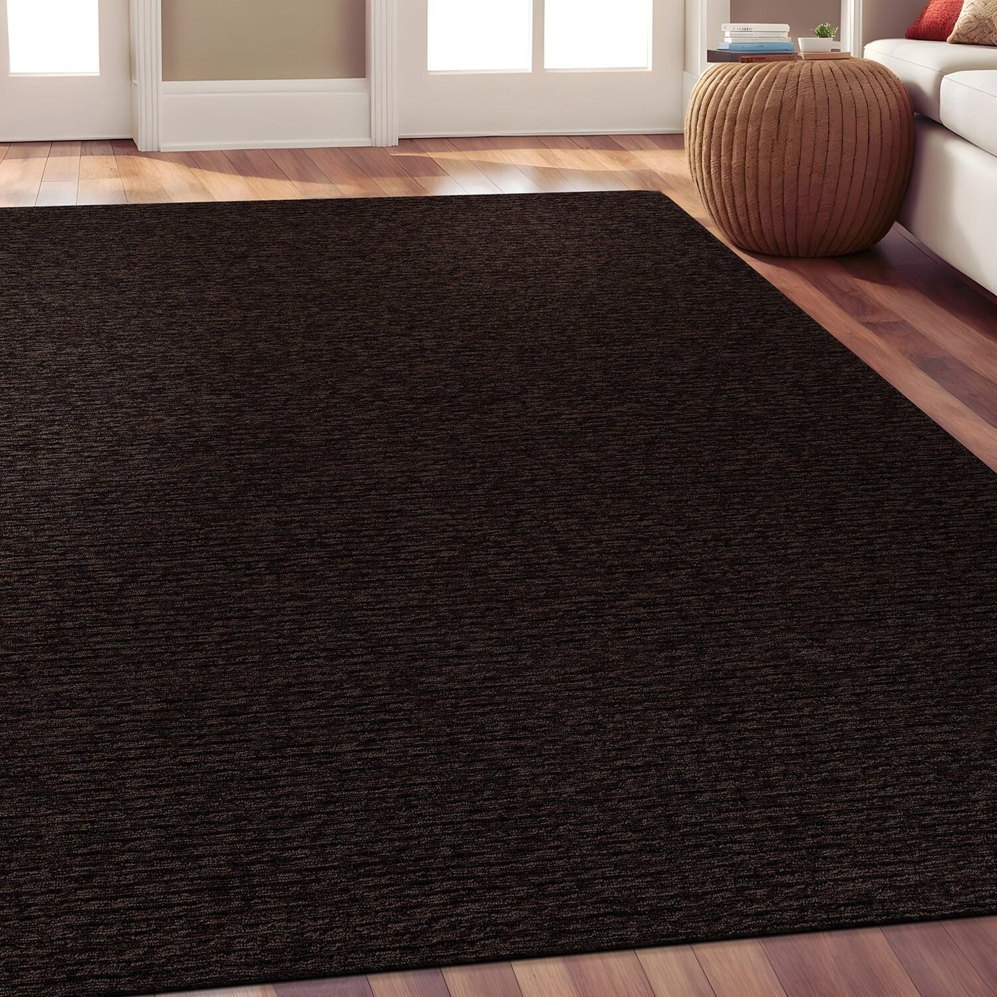 Tapis d'intérieur lavable et antidérapant Beverly Rug, couleur unie