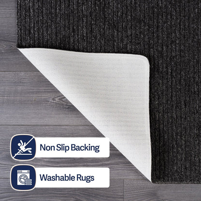 Tapis d'intérieur lavable et antidérapant Beverly Rug, couleur unie