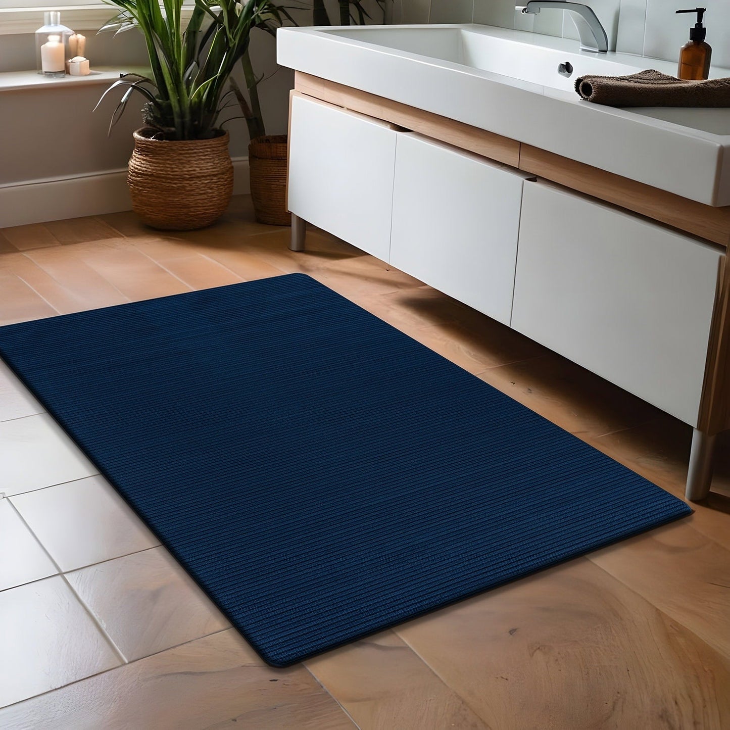 Tapis d'intérieur lavable et antidérapant Beverly Rug, couleur unie