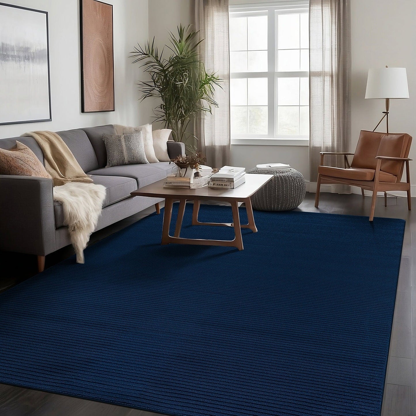 Tapis d'intérieur lavable et antidérapant Beverly Rug, couleur unie
