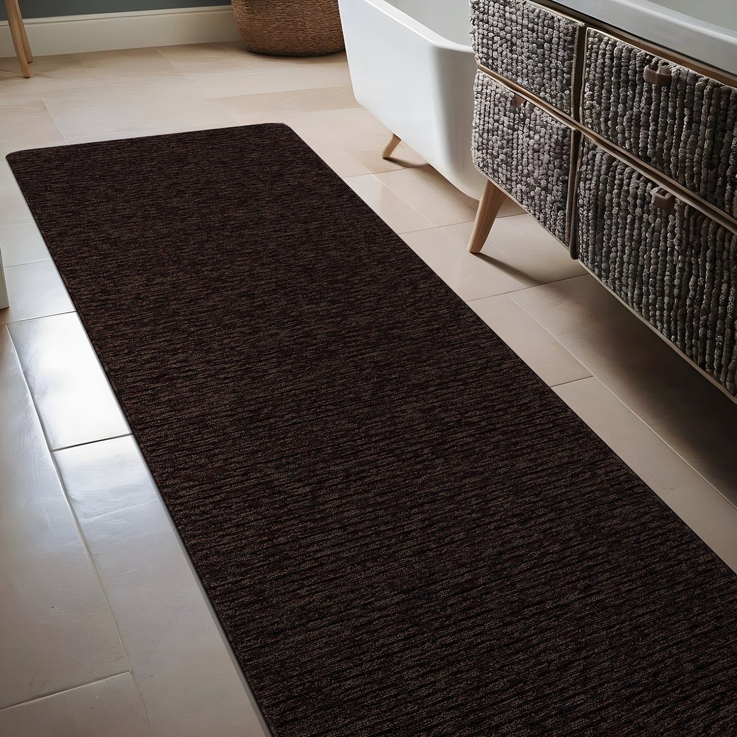 Tapis d'intérieur lavable et antidérapant Beverly Rug, couleur unie