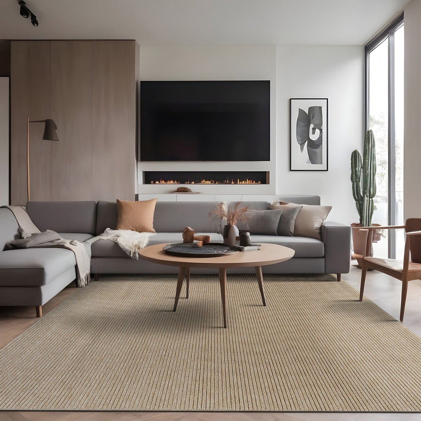 Tapis d'intérieur lavable et antidérapant Beverly Rug, couleur unie