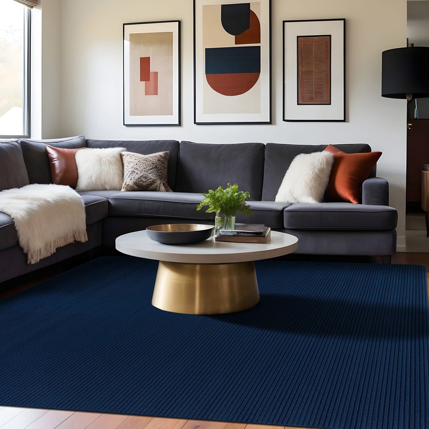 Tapis d'intérieur lavable et antidérapant Beverly Rug, couleur unie