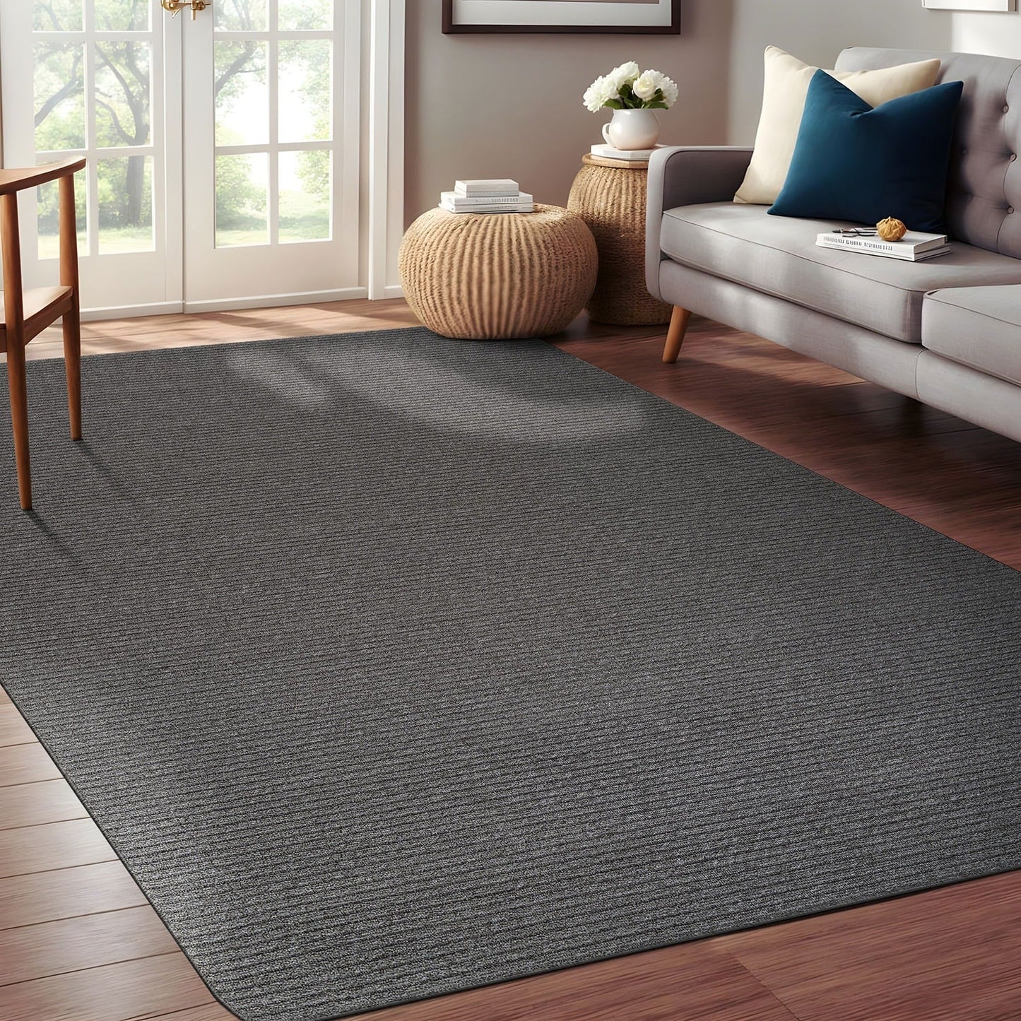 Tapis d'intérieur lavable et antidérapant Beverly Rug, couleur unie