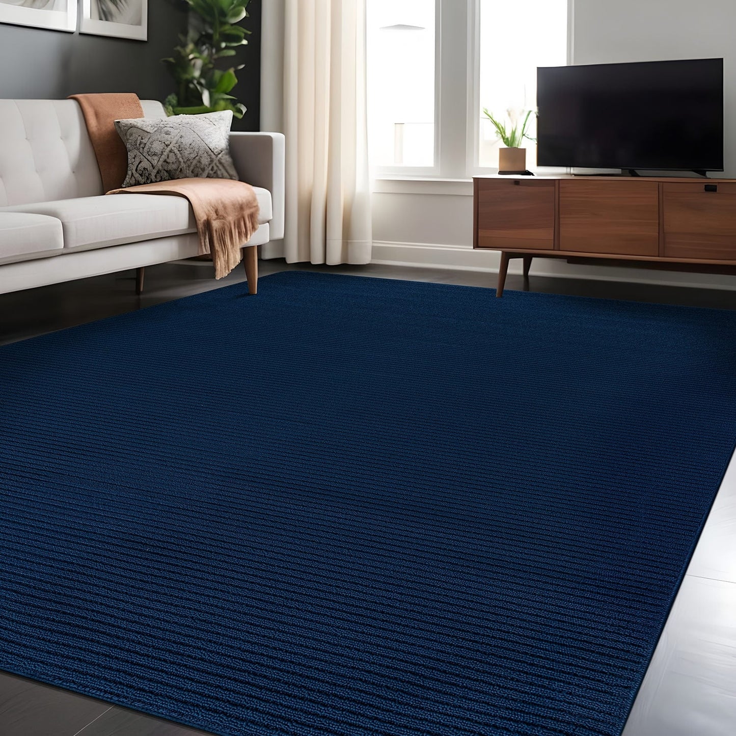 Tapis d'intérieur lavable et antidérapant Beverly Rug, couleur unie