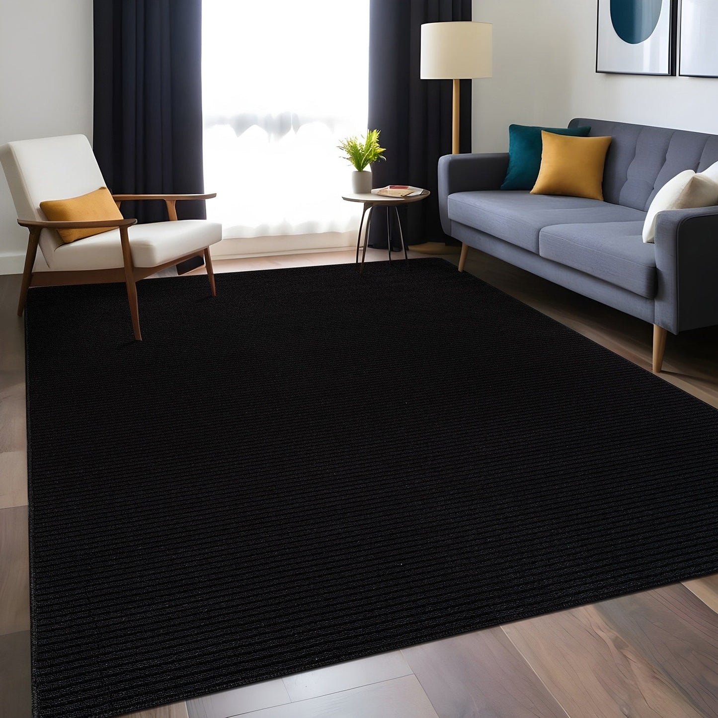 Tapis d'intérieur lavable et antidérapant Beverly Rug, couleur unie