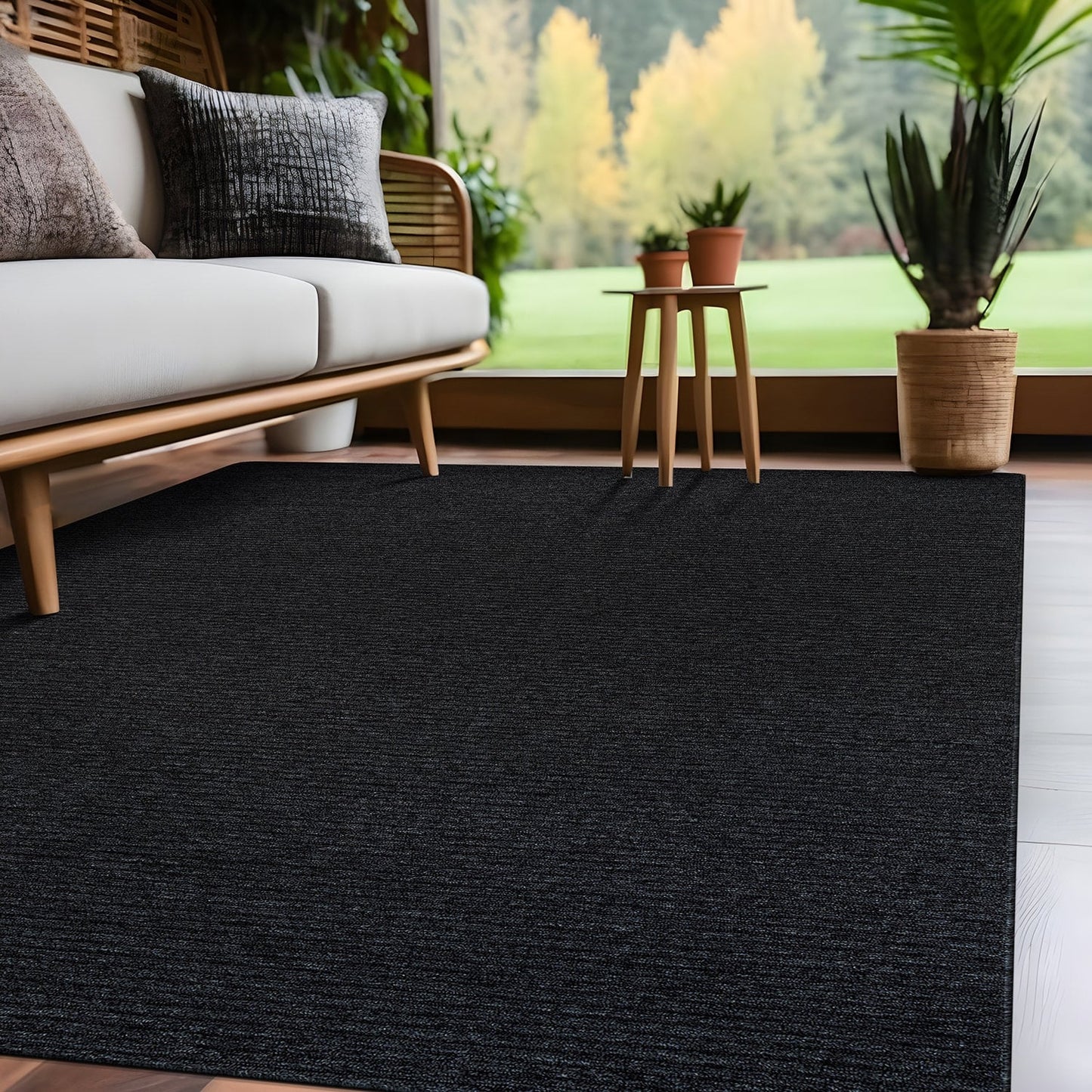 Tapis d'intérieur lavable et antidérapant Beverly Rug, couleur unie