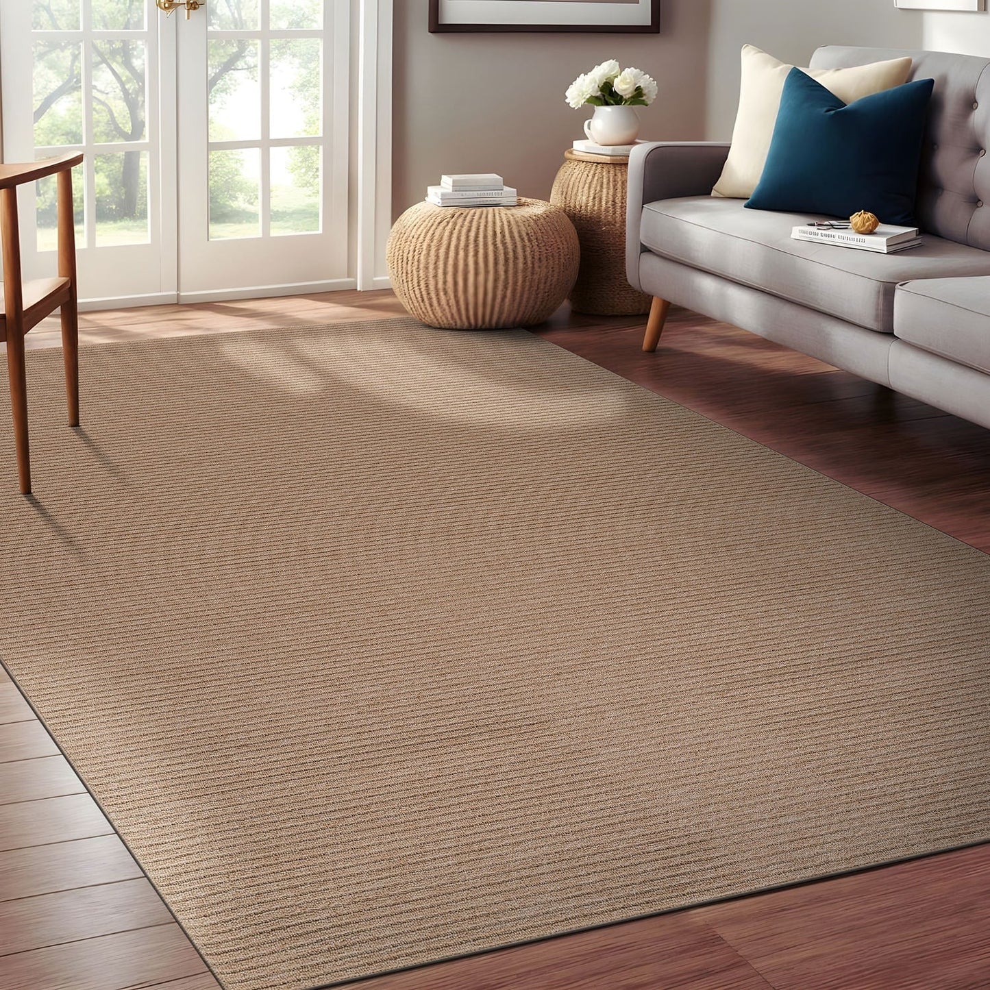 Tapis d'intérieur lavable et antidérapant Beverly Rug, couleur unie