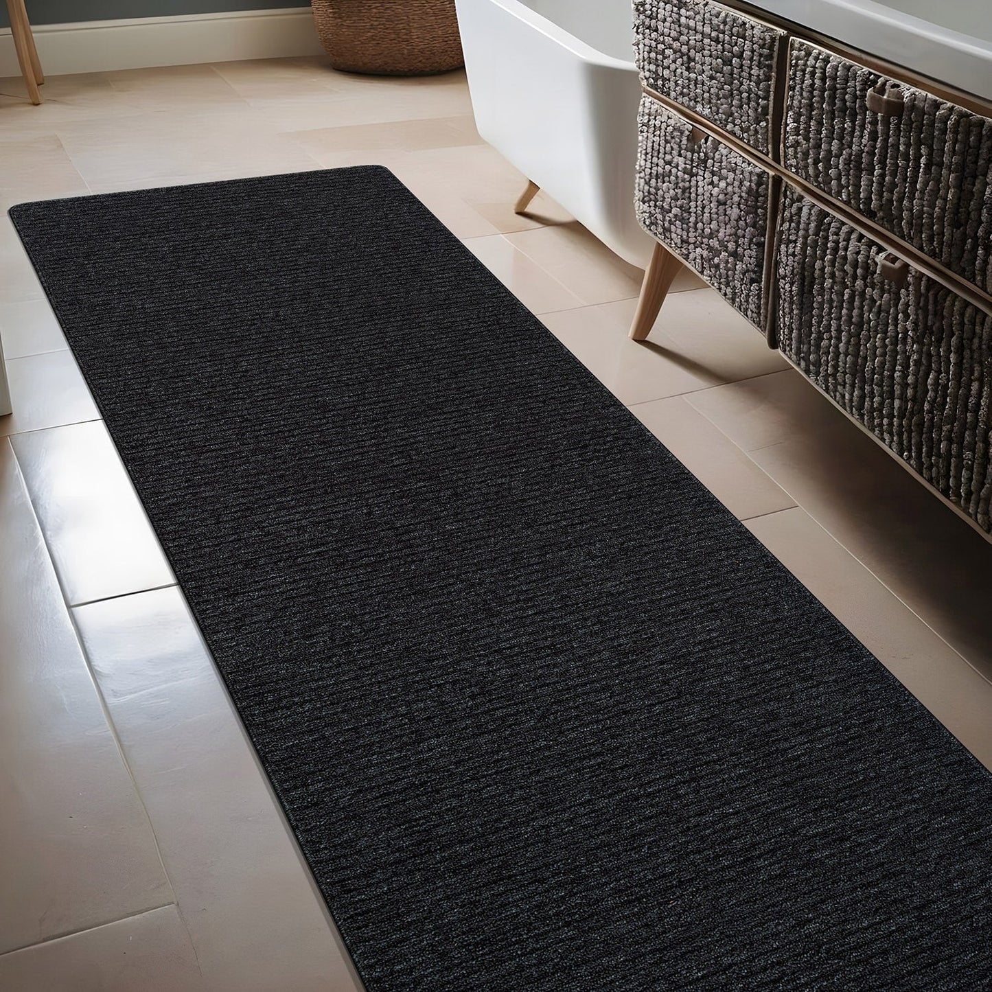 Tapis d'intérieur lavable et antidérapant Beverly Rug, couleur unie