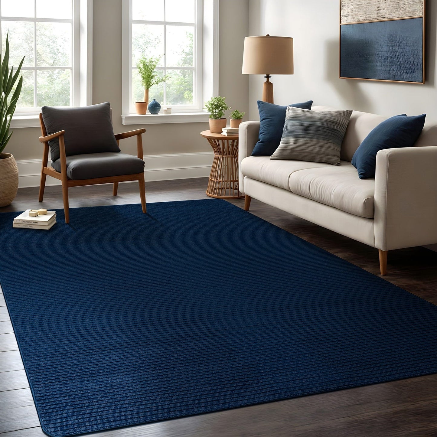 Tapis d'intérieur lavable et antidérapant Beverly Rug, couleur unie