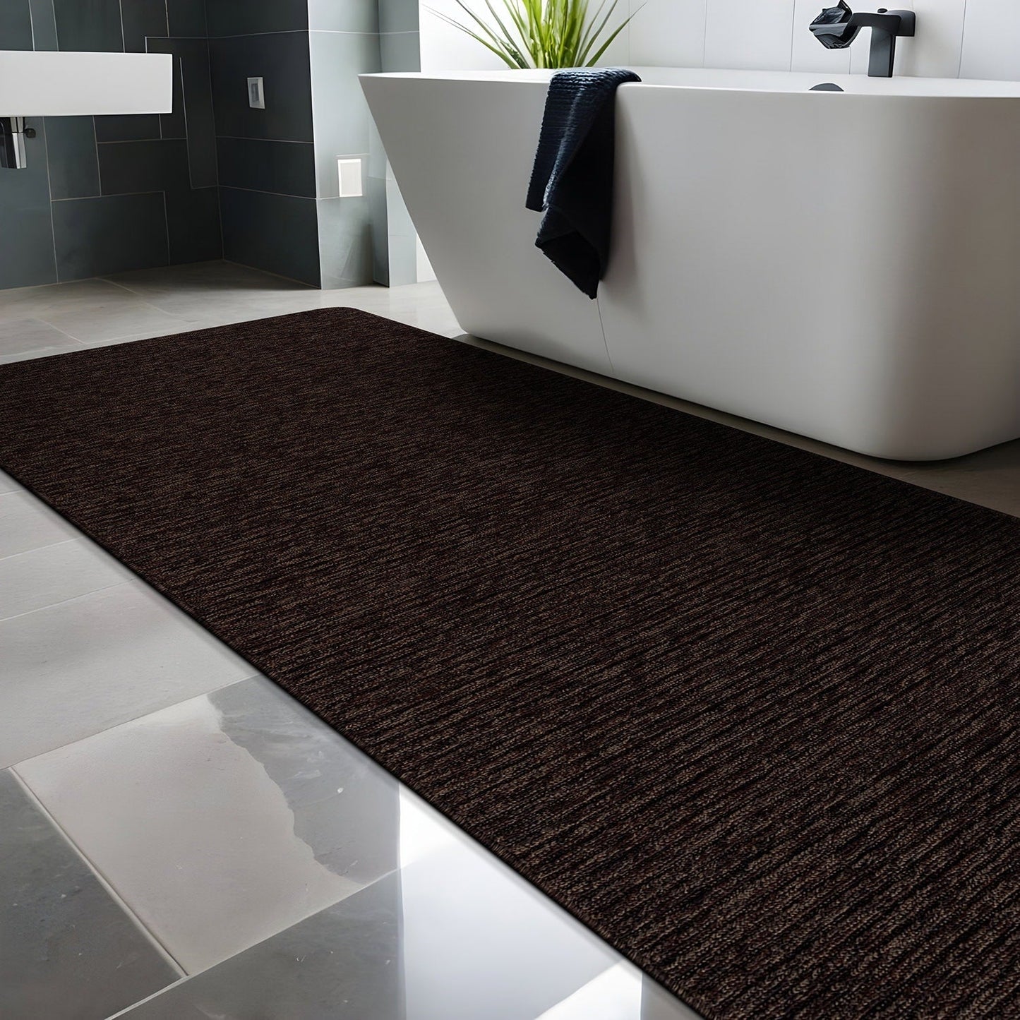 Tapis d'intérieur lavable et antidérapant Beverly Rug, couleur unie