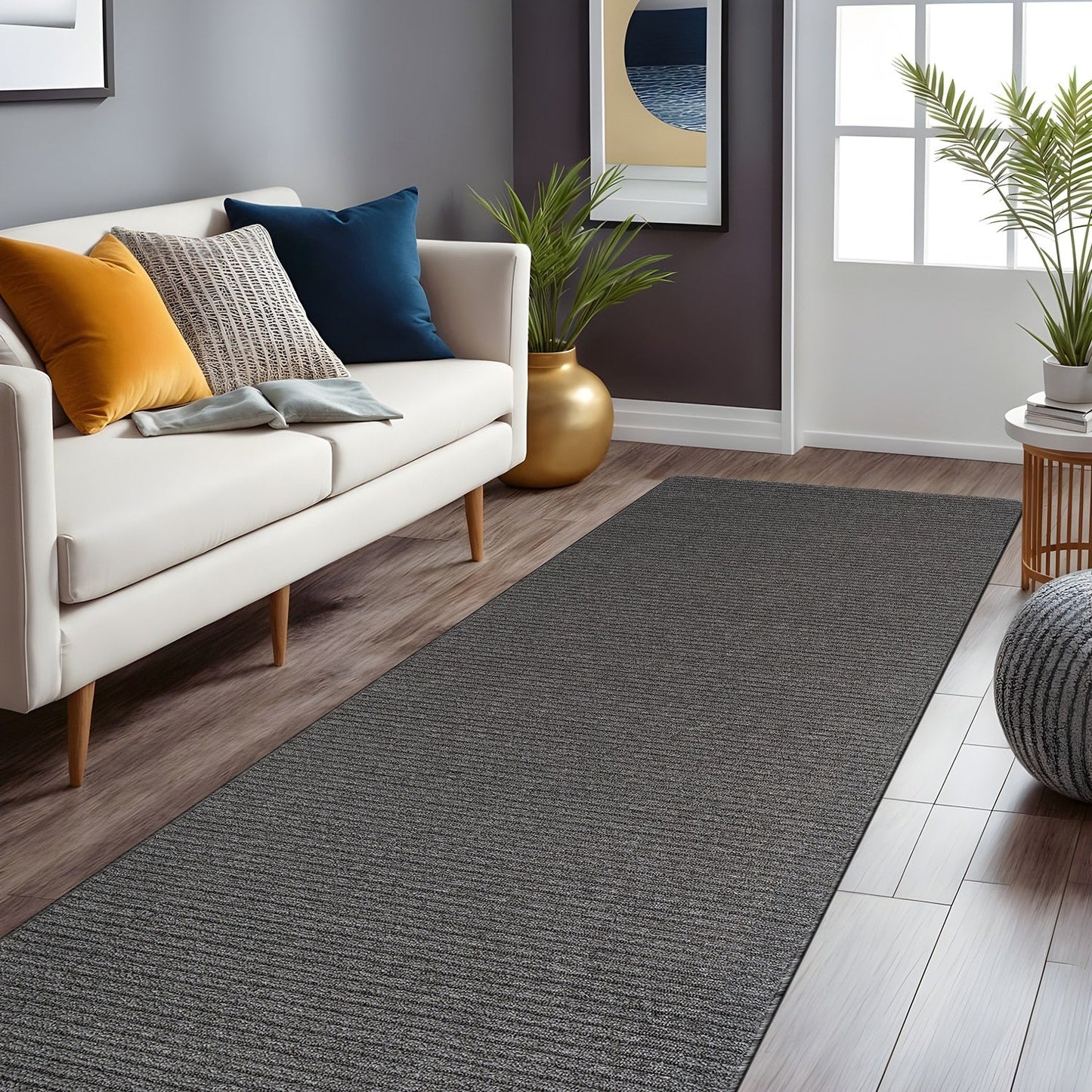 Tapis d'intérieur lavable et antidérapant Beverly Rug, couleur unie