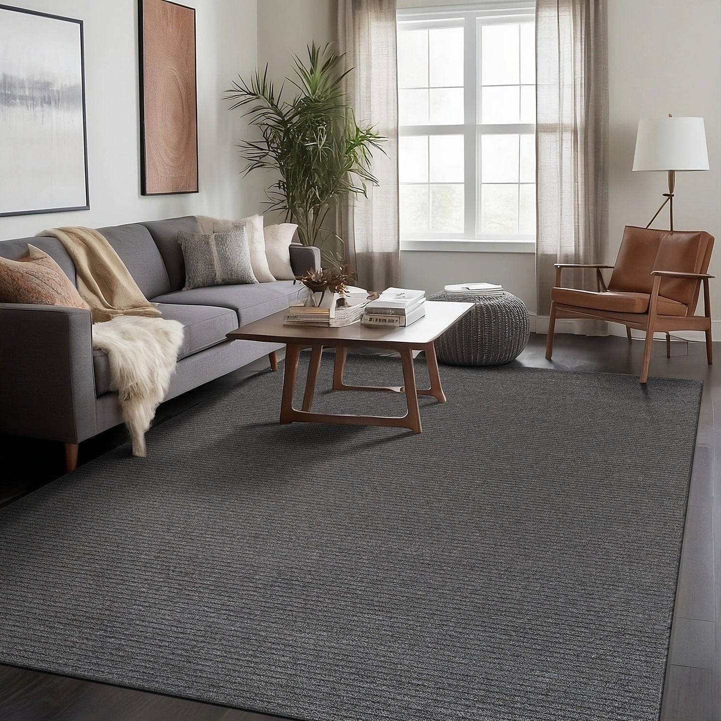 Tapis d'intérieur lavable et antidérapant Beverly Rug, couleur unie