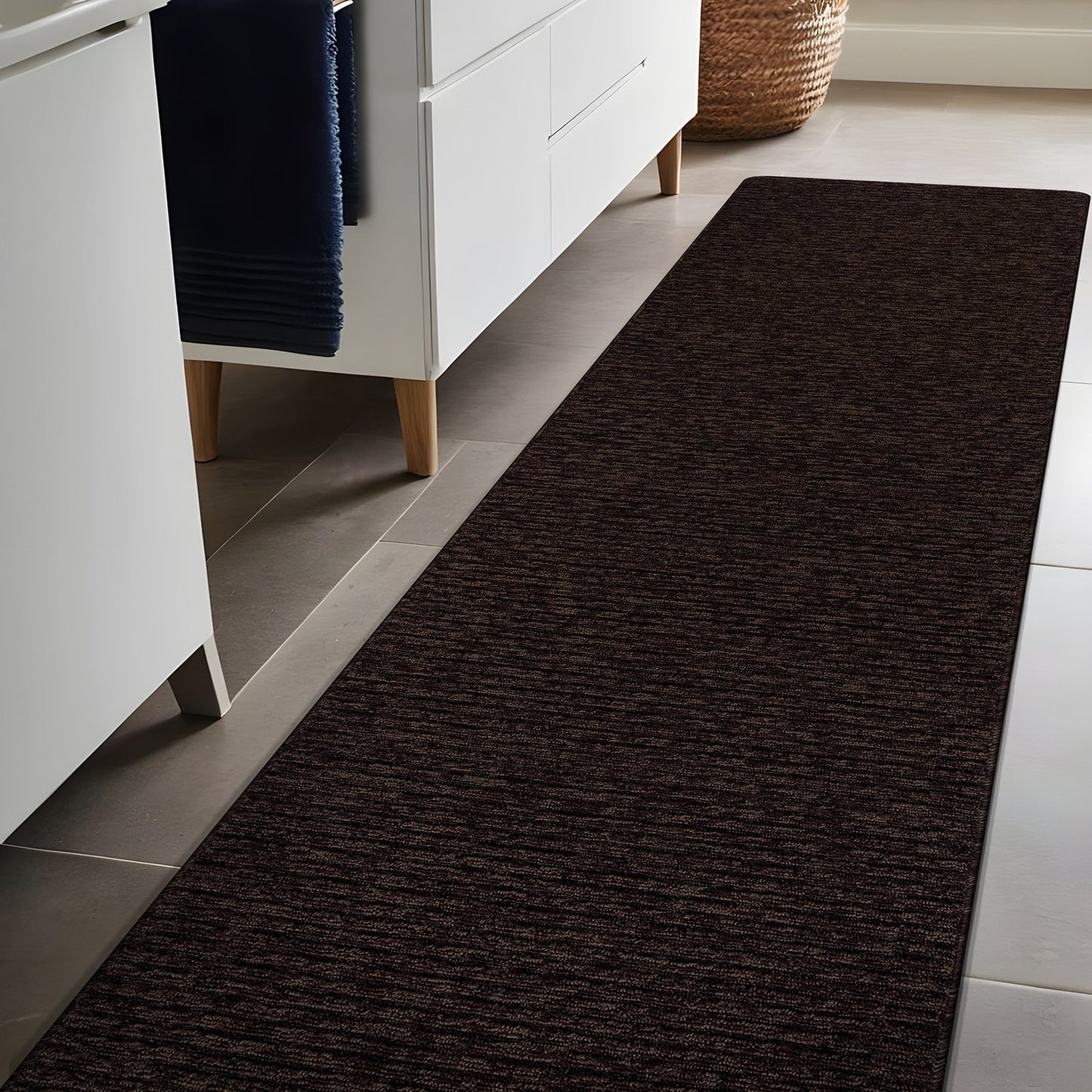 Tapis d'intérieur lavable et antidérapant Beverly Rug, couleur unie