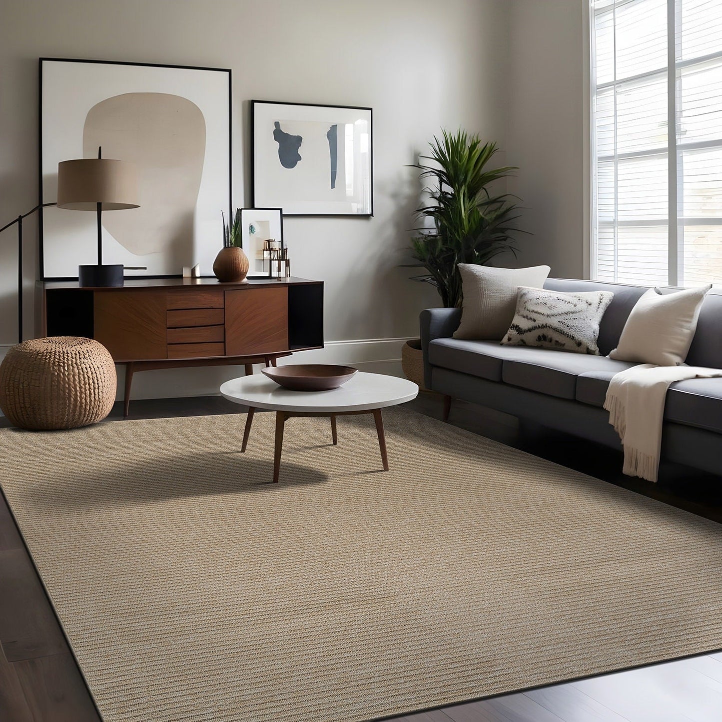 Tapis d'intérieur lavable et antidérapant Beverly Rug, couleur unie