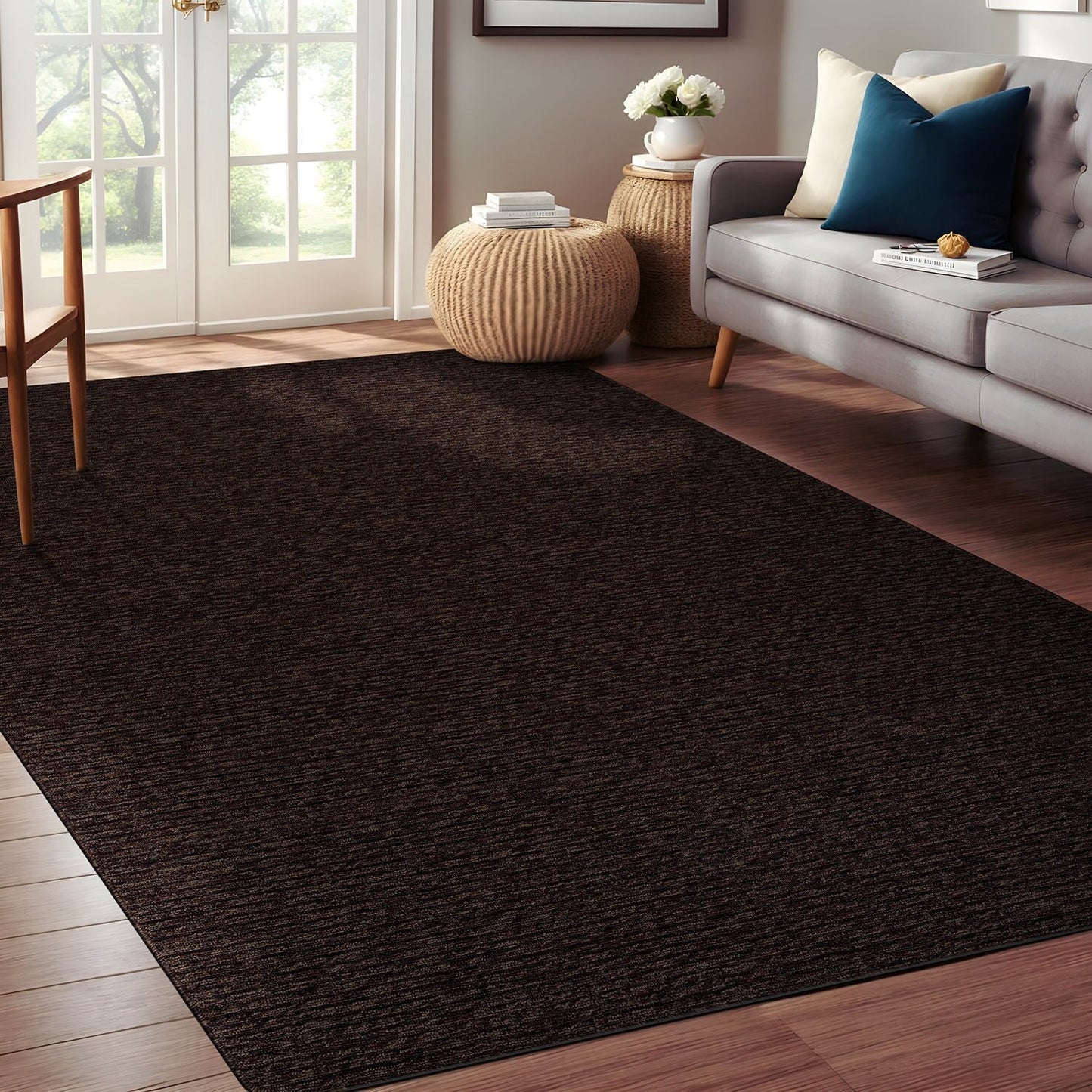 Tapis d'intérieur lavable et antidérapant Beverly Rug, couleur unie